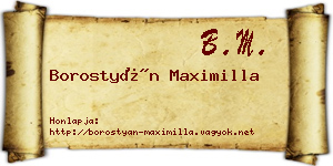 Borostyán Maximilla névjegykártya